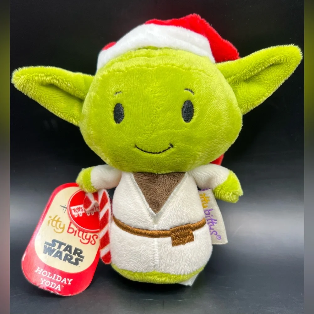 Hallmark Itty Bittys Star Wars Yoda Plush Toy - Green‎ and White, tag damage